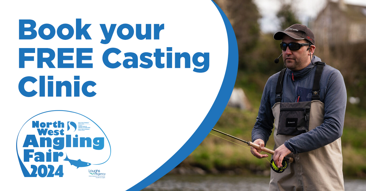 Reminder 🔉 Book your free session for the casting clinic at this year's North West Angling Fair 🎣 Spaces are limited. Find out more at bit.ly/3U68CaM #NWAF24