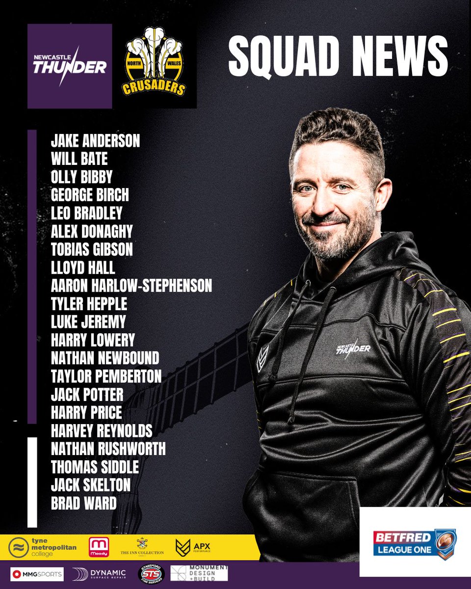 ⚡️SQUAD NEWS ⚡️Head Coach Chris Thorman has announced his 21 man squad for this weekend's away game at @NWCrusaders