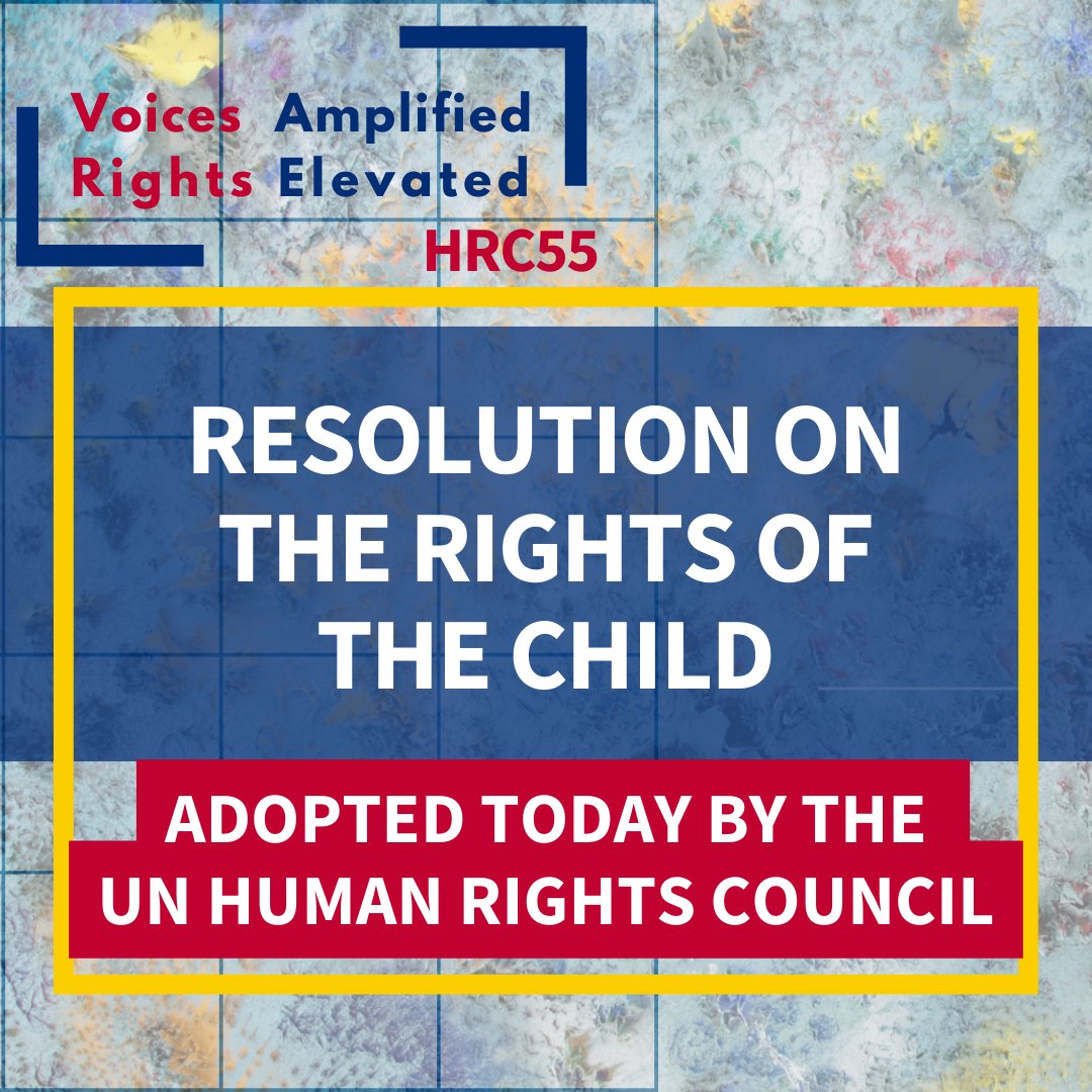 The U.S. welcomes the #HRC55 resolution on the Rights of the Child, led by the EU 🇪🇺 and Uruguay 🇺🇾 on behalf of the group of Latin American and Caribbean states. We’re dedicated to fostering inclusive social protections for children, ensuring their rights are protected and…