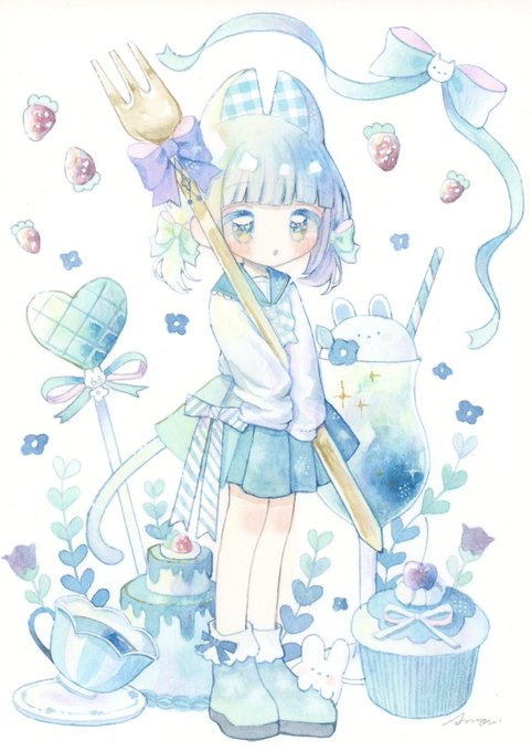 「ストロー 学生服」のTwitter画像/イラスト(新着)