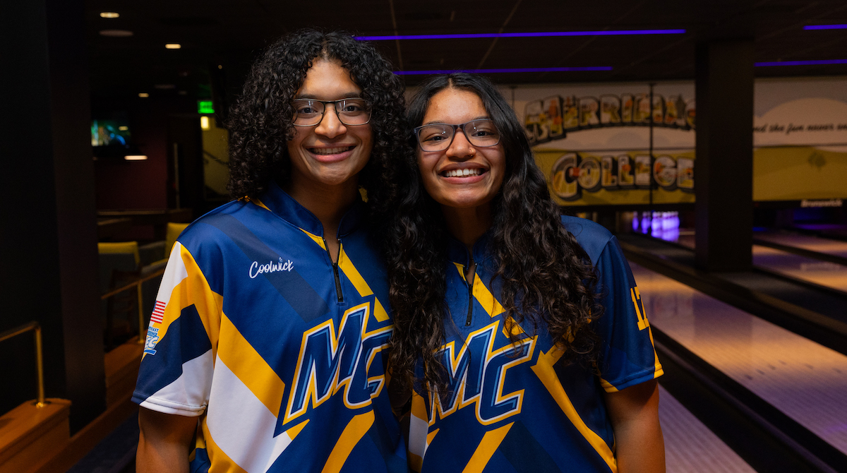 Twins Olivia and JaZelle Lampkin '24 have played a significant role in shaping the MC bowling program's success and culture. Olivia’s power and JaZelle’s precision have been integral to the team’s historic run to the 2024 @NCAA tournament. Full story: merrimack.me/Lampkin