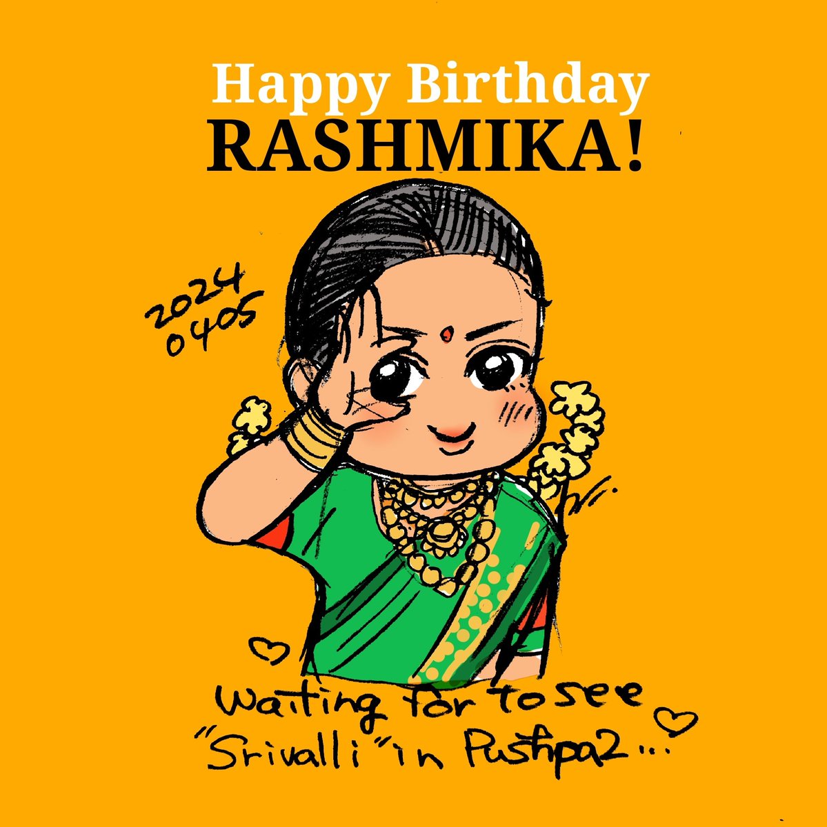 ラシュミカさん、お誕生日おめでとうございます…🫶💕

#HappyBirthdayRashmika