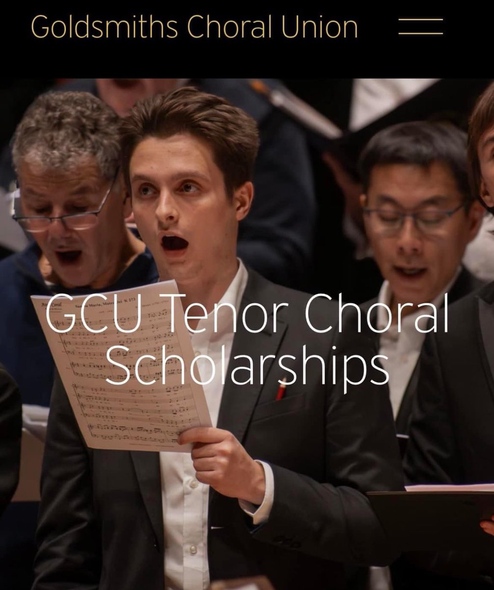 Goldsmiths Choral Union is offering £1,000 each for 2 tenor scholarships for a year starting in September 2024. Find out more here 👇#tenor #choir #ClassicalMusic goldsmithschoralunion.org/tenor-choral-s…