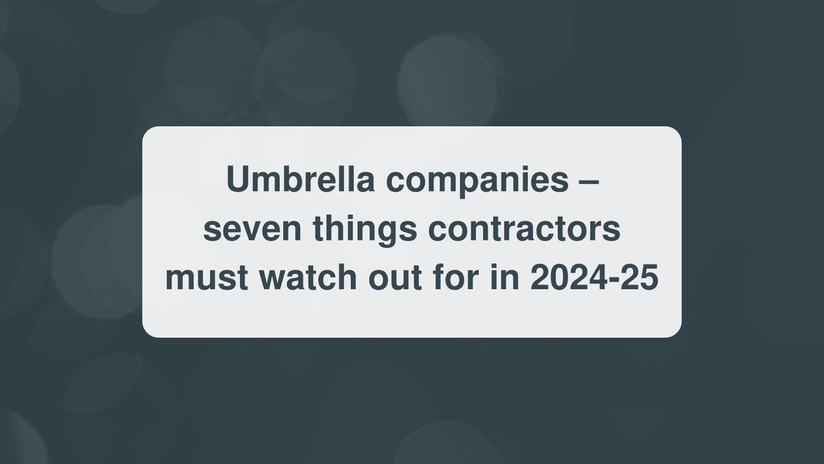 Meredith McCammond at @litrgnews discusses where brolly contractors need to be on the lookout once the new tax year starts on Saturday. Read here: buff.ly/3xqJEKj #umbrellacompany #contractor #tax