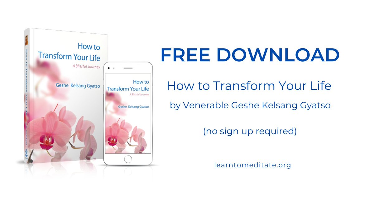 Download a FREE ebook ‘How to Transform Your Life’. Ven Geshe Kelsang Gyatso wishes so much for everyone to have access to these special practices that he has asked Tharpa Publications to give this book away freely. No sign up required howtotyl.com #meditation #Reading