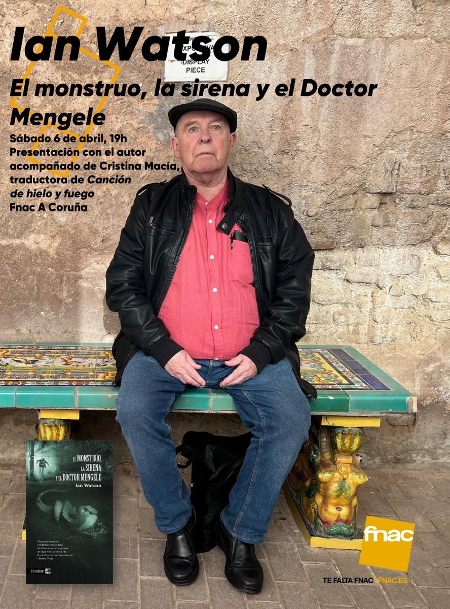 Amable RECORDATORIO de que si eres de A Coruña MAÑANA a las 19:00h tendremos en la tienda a @InquisitorIan y @CristinaMacia para hablar sobre «El monstruo, la sirena y el Doctor Mengele» y seguramente, de otras cosas📚🧌🧜🏼‍♀️👨🏼‍⚕️