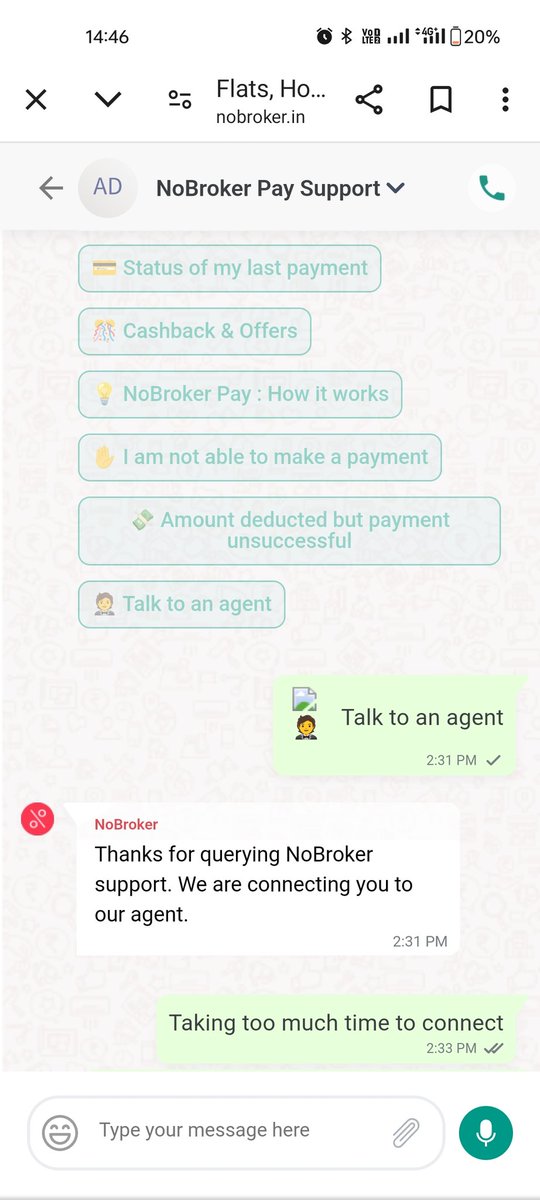 srd_717's tweet photo. @NoBrokerCare @AmitKumarA  Hey Amit, Absolute disappointment https://t.co/KEgnPIn119! how pathetic NoBroker services are. Are they trained not to respond to the customers? You don’t respect people’s time and money ? Customers deserve better than this! https://t.co/ybrYoqLl40