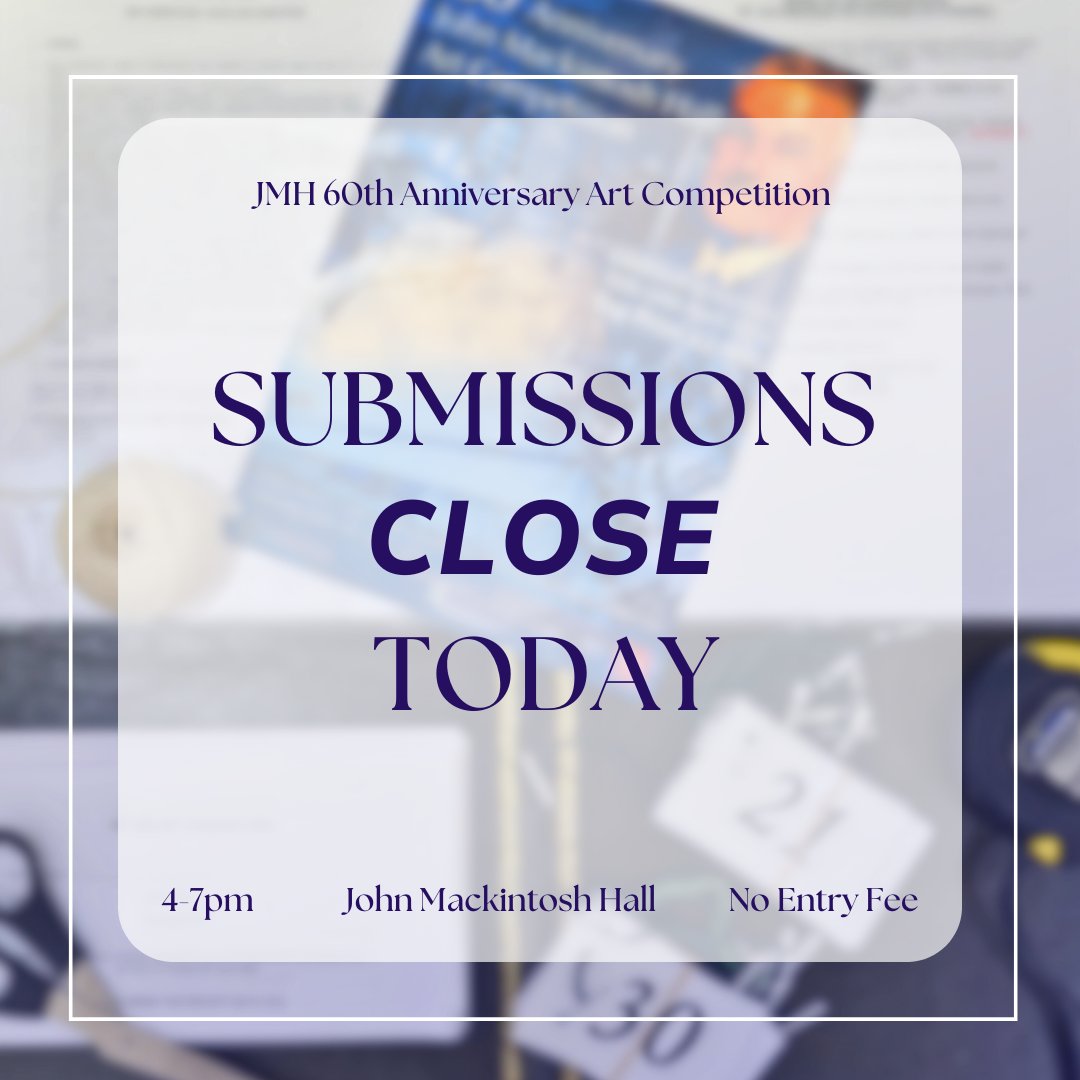 A reminder that submissions for the JMH 60th Anniversary Art Competition close today at 7pm! ⏰Drop off your paintings, drawings, prints or photographs at the JMH - there is no entry fee. First prize takes £2,000 🥳 Click here to read more info: culture.gi/news/60th-anni…