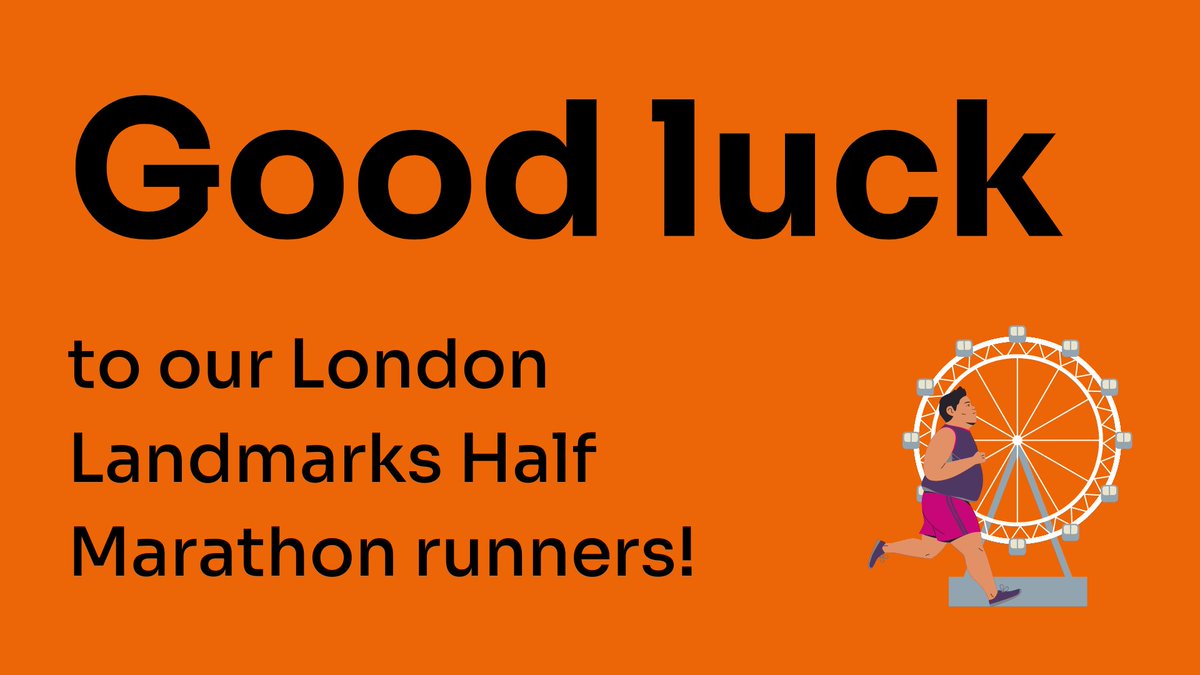 Best of luck to those running the London Landmarks Half marathon this Sunday! 🧡 You’re helping to transform young women’s lives 🙌