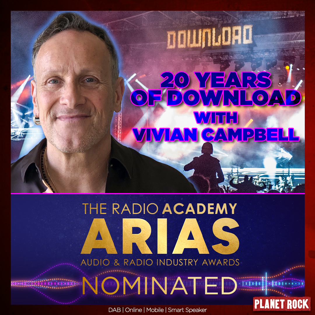Our @DownloadFest special, hosted by @DefLeppard's Vivian Campbell, has been nominated for a prestigious radio award! It's up for Best Music Special category in @radioacademy's 2024 #UKARIAS To celebrate, we're airing it again tonight at 9pm 🔊 planetrock.com | DAB | app