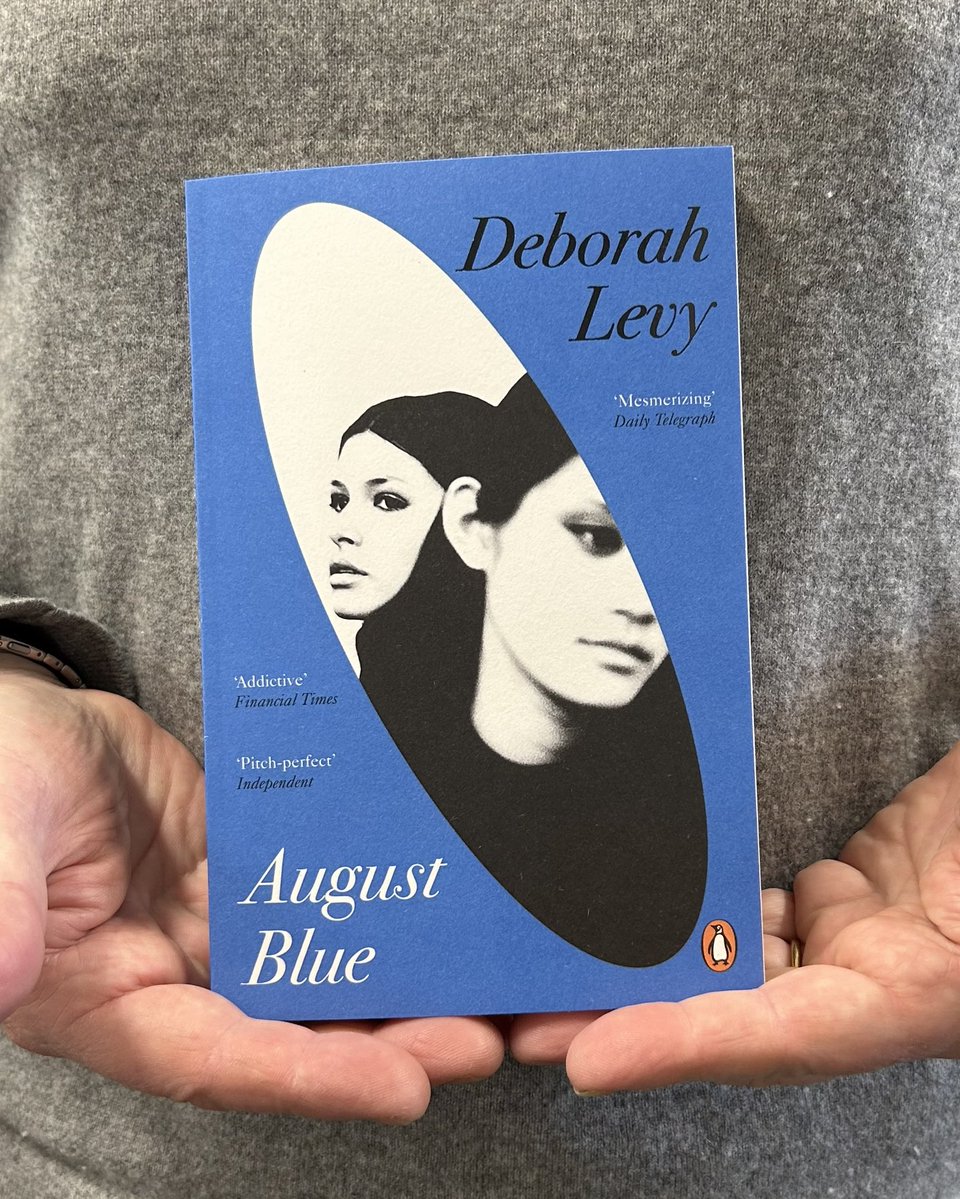 Fresh from the printers, the first advance copy of DEBORAH LEVY’s August Blue in paperback, in my happy hands —