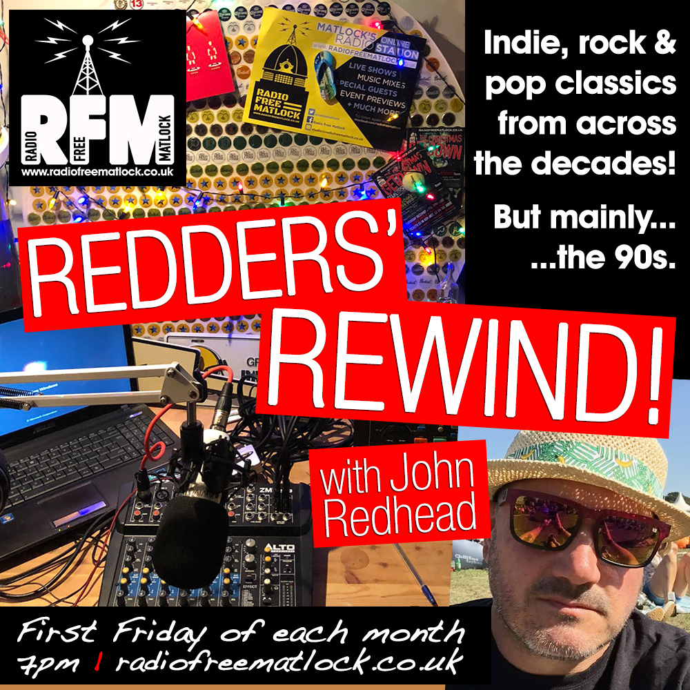 📻 ON AIR NOW! It's Redders' Rewind: two hours of the BEST indie, rock and pop classics, hand-picked for your ears by the ever enthusiastic @redders781 👂Listen: radiofreematlock.co.uk / Radio Garden / Simple Radio / Alexa / smart radio