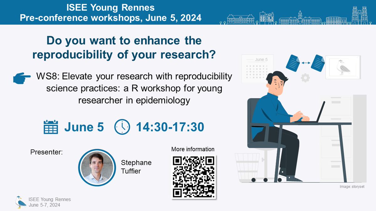 WS8: Elevate your research with reproducibility science practices: a R workshop for young researcher in epidemiology 🗓️ June 5, 14:30-17:30 📍 #ISEEYoung2024, Rennes 👉 iseeyoung2024.sciencesconf.org