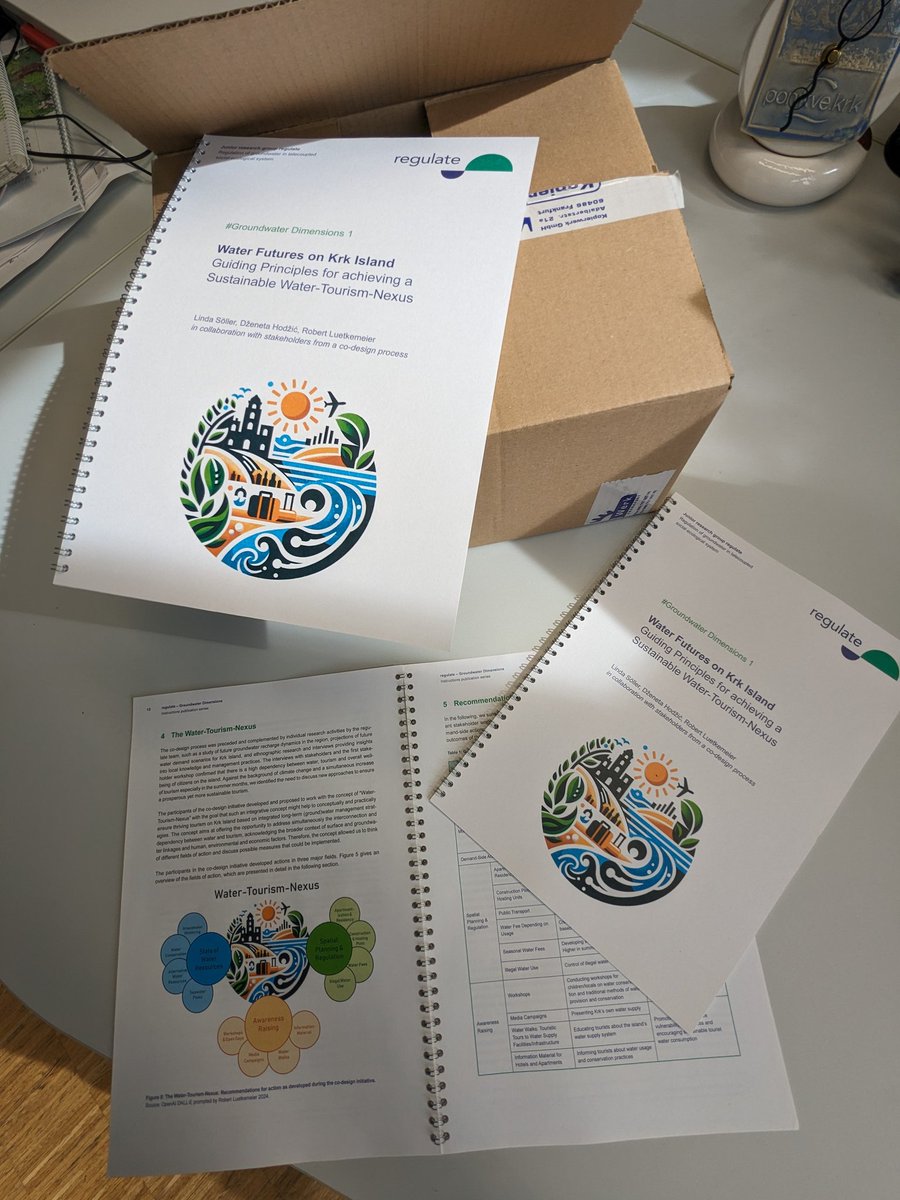 The final report on the #WaterTourismNexus in Croatia just arrived fresh from the print shop! I need to get this on the night train tomorrow for travelling to Pula, Croatia for the @regulateproject Workshop and the #WSPA2024 conference! Looking forward to meeting you all!