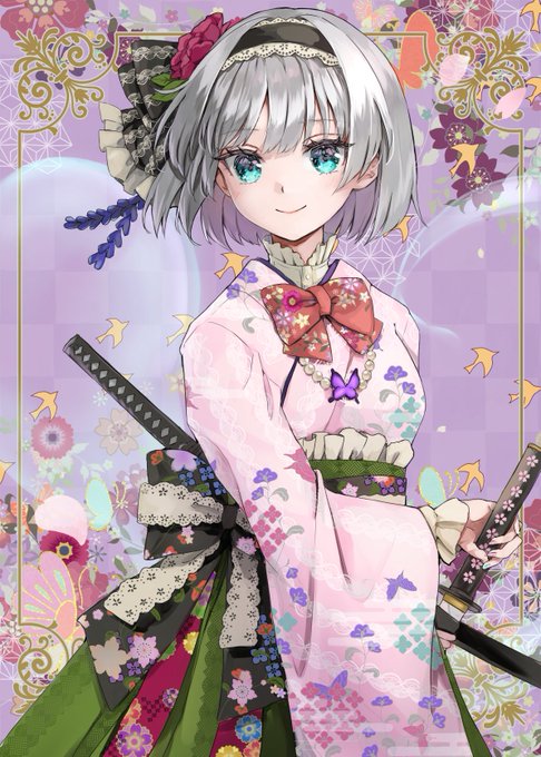 稗田阿求 「和メイド稗田阿求#東方Project #稗田阿求 #Skeb #comissio
