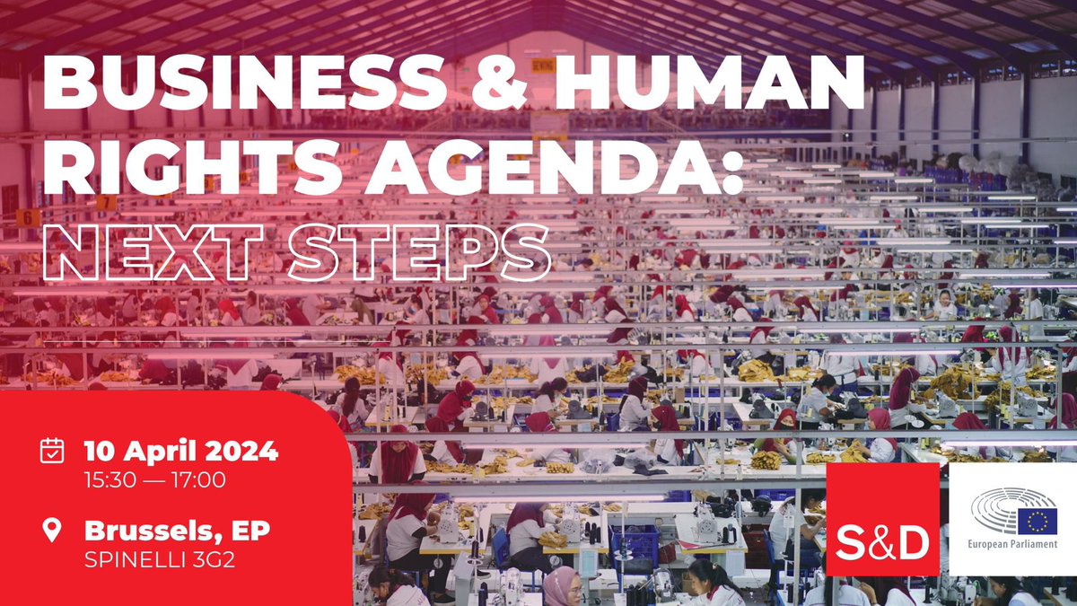 How do we stop companies abusing human rights here and on the other side of the planet❓ Join us next week for an engaging exchange with European lawmakers, NGOs, journalists and trade unions! Info & registration: socsde.ms/ZSp