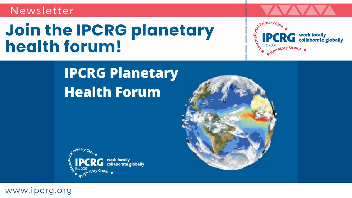 We have recently welcomed more members to the IPCRG Planetary Health Forum, an email discussion group for them to share resources, publications, and expertise, and discuss future education and research initiatives or funding offers. Learn more at: buff.ly/3AlDGJF