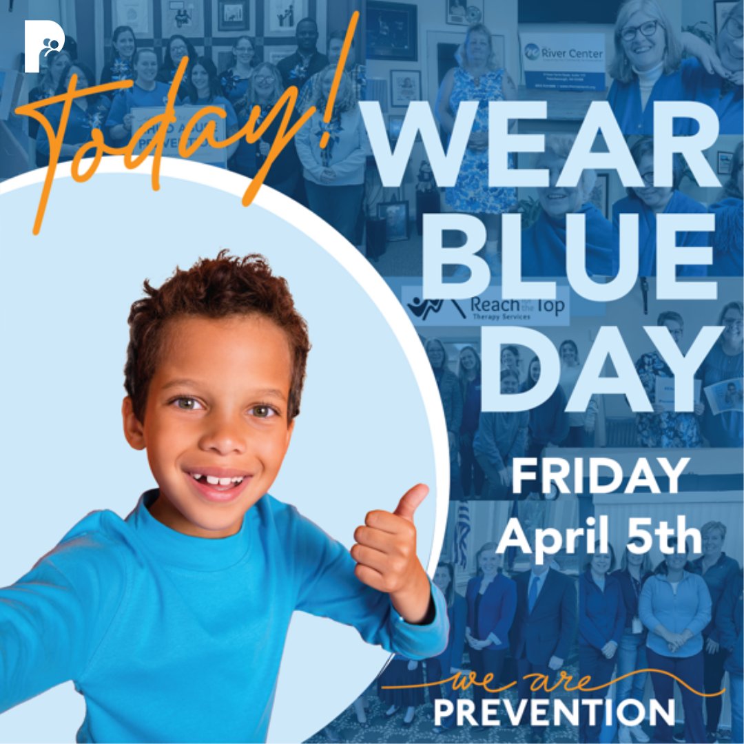 Today is #WearBlueDay! 💙 Help us celebrate #ChildAbusePreventionMonth by dressing in BLUE. Because FAMILY is NH’s BEST INVESTMENT. Learn more: nhchildrenstrust.org #ThePartnershipNH #CAPM2024 #ThrivingFamilies #IAmPrevention #StrengtheningFamilies