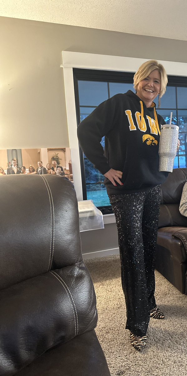 Tonight I will wear the same outfit, have the same belief that Bling beats Plaid (so helping Iowa), cheer for Iowa, and even though they are out- still love Kim Mulkey!  Go Iowa! Time to Shine! <a href="/IowaWBB/">Iowa Women's Basketball</a>