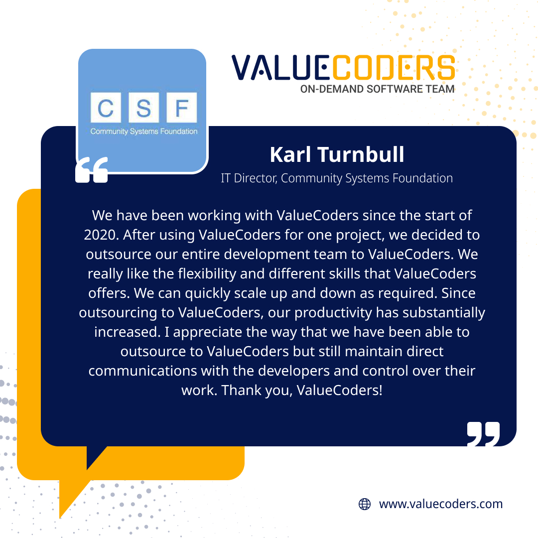 🌟 Thank You for Trusting ValueCoders! 🌟 We're immensely grateful for the opportunity to serve you as your IT solutions provider. valuecoders.com/testimonials #ValueCoders #ITsolutions #CustomerAppreciation #Gratitude