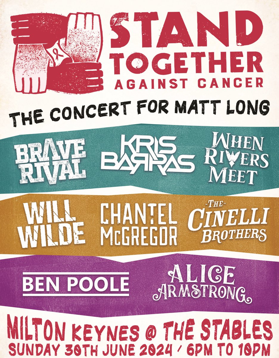 Tickets go on sale. . Stand Together - The Concert for Matt Long 📅Sunday 30 June | 6:00pm Produced by @solid_ents ALL PROCEEDS WILL GO TO THE MATT LONG FIGHTING FUND. With amazing line up... Book now👇🎟️ stables.org/event/stand-to…