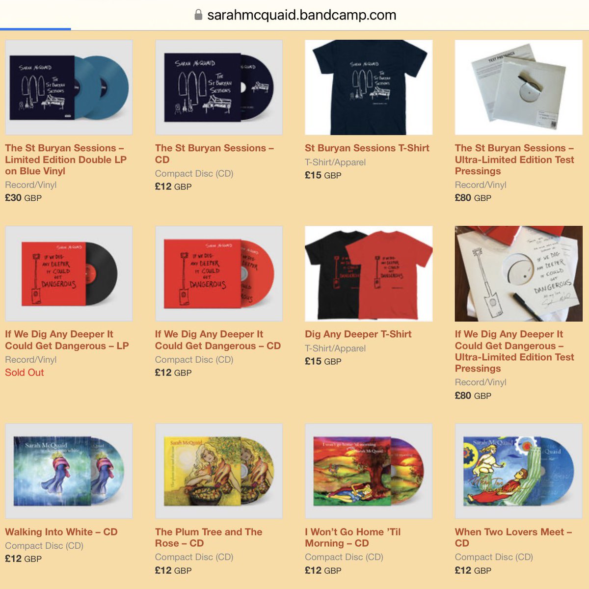 Today is #BandcampFriday, when @Bandcamp waives its revenue share. That means that today is a good day to buy CDs, LPs, downloads & other merch from me & other artists like myself who sell their merch through this superb platform! See sarahmcquaid.bandcamp.com & also see ->