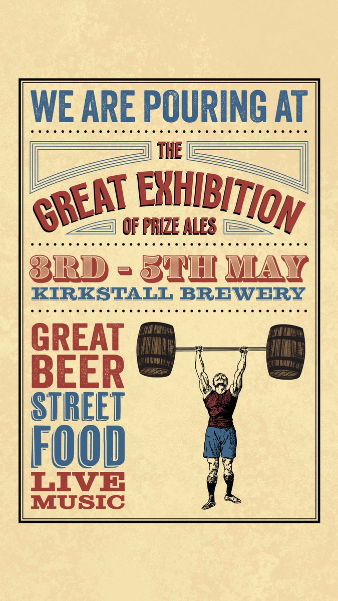 We're pouring at this, four weeks today! Tickets via Kirkstall!