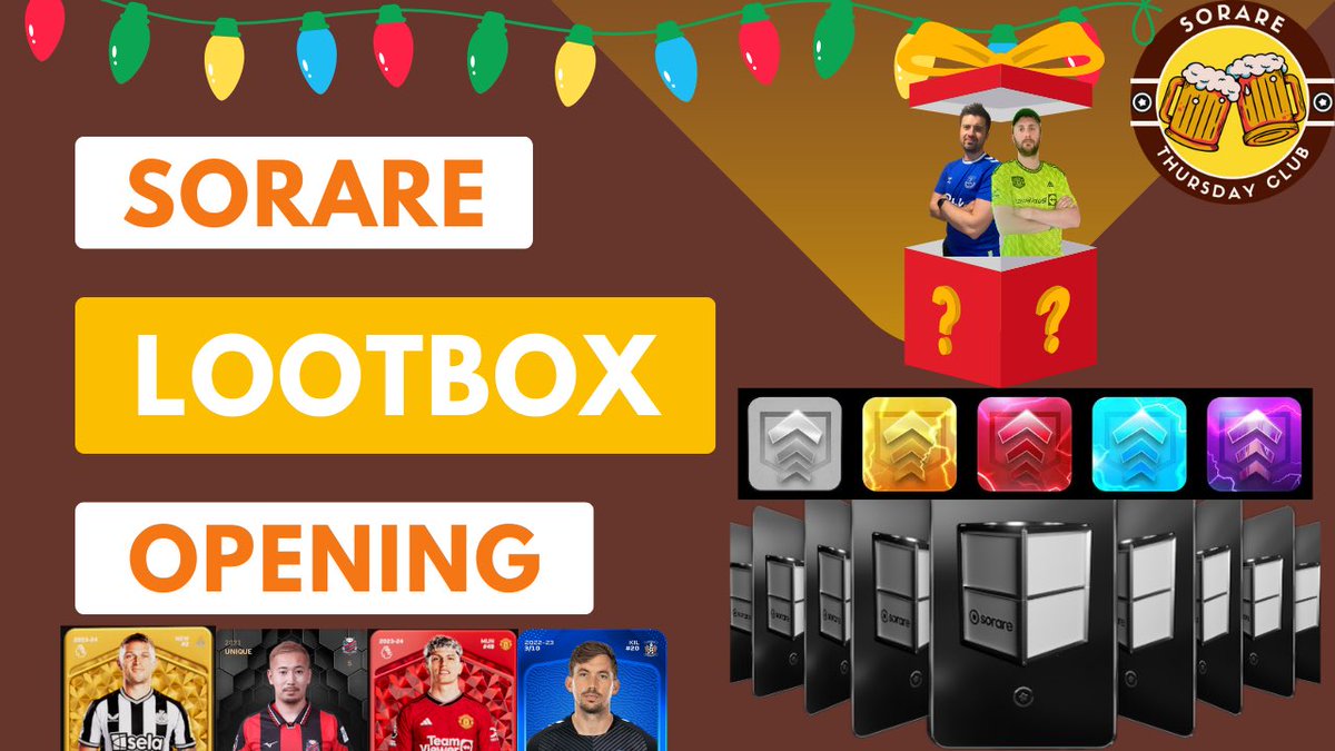 🚨Loot Boxing Day!🚨 Not seen enough loot box openings for one week? Can we go 11 for 11 on boosts? We’ll have our thoughts on how it went for us & Sorare, open prizes & then chat about the announced special weeklies. youtu.be/-BwOKE8KWbI #Sorare
