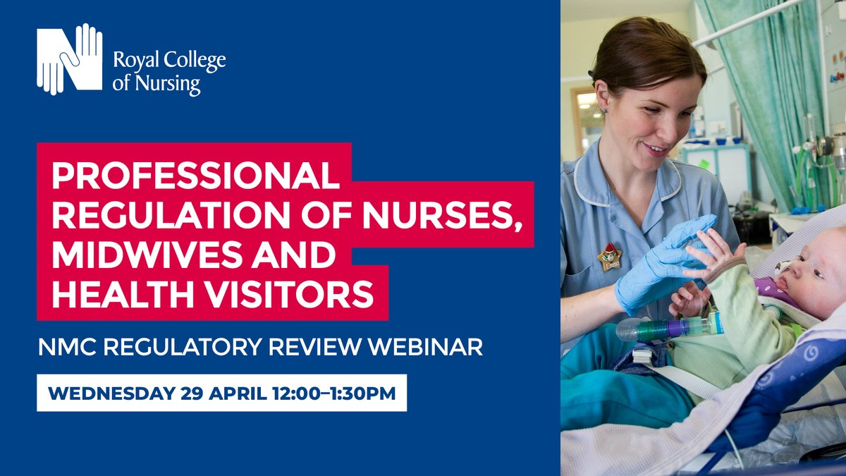 Join our webinar for all Nursing and Midwifery Council (NMC) registrants to learn about the implications of NMC regulatory review, particularly the regulation of Specialist Community Public Health Nursing (SCPHN). 📅 29 April 🕓 12-1:30 pm 🔗 bit.ly/4cCvUMu