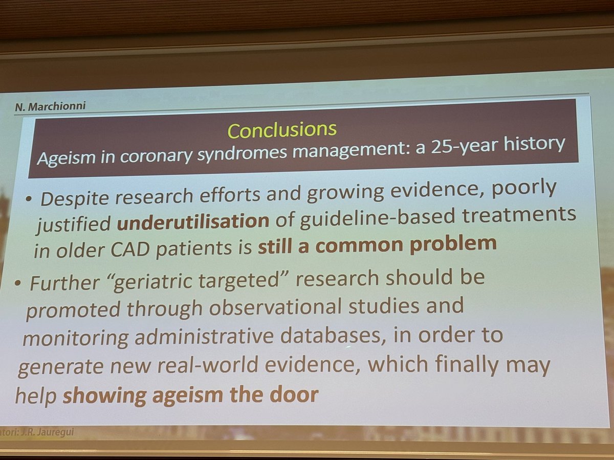 Rose Anne Kenny (@roseannekenny1) on Twitter photo Prof N Marchionni - despite 25 years of of evidence; poorly justified underutilised guideline based tx in CAD still v prevalent. <a href="/escardio/">European Society of Cardiology</a> Prof N Marchionni - despite 25 years of of evidence; poorly justified underutilised guideline based tx in CAD still v prevalent. <a href="/escardio/">European Society of Cardiology</a>