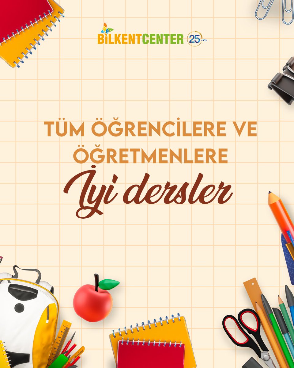Tüm öğrencilere ve öğretmenlere iyi dersler! #aksesuar #moda #eğlence #lezzet #sanat #alışveriş #BilkentCenter #Ankara