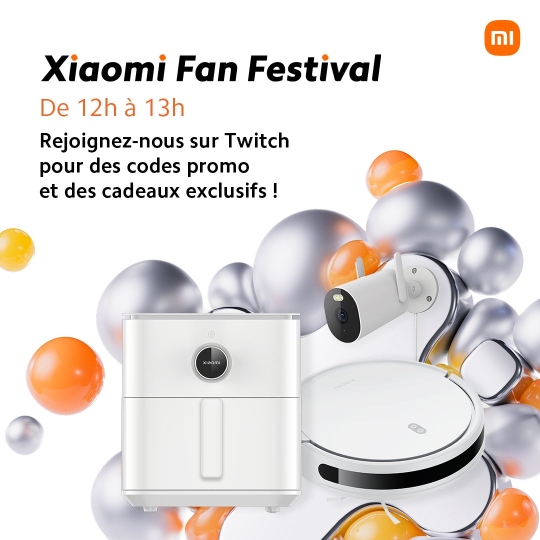 Le moment est enfin arrivé : ne manquez pas le live #Twitch incontournable du #XFF24 ! Rendez-vous aujourd'hui à midi sur notre chaîne pour un tas de surprises 🎁 Juste ici 👉🏼 twitch.tv/xiaomifrance