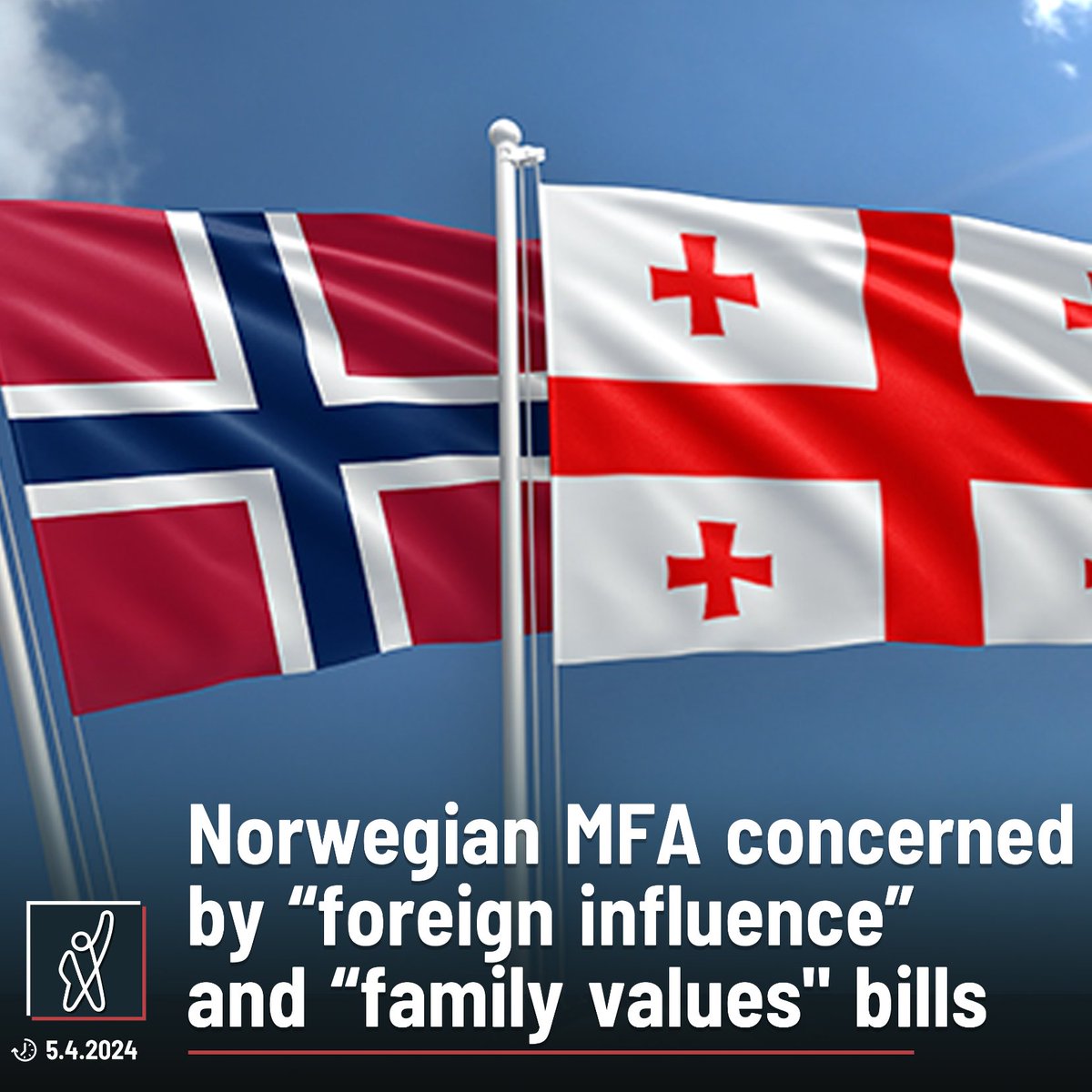 'Norway is concerned by legal initiatives in Georgia on “foreign influence” & “family values', which stigmatise civil society & LGBTQI+ persons. Would undermine important values, Georgia's democracy & Euro-Atlantic path,' @NorwayMFA stated.