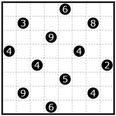 puzzle_titech's tweet photo. 【4月5日のパズル】
〈四角に切れ〉　作：ぶすじま

盤面を長方形で分けましょう！

[問題リンク]
https://t.co/ymuwVXX3CR

[詳しいルール]
https://t.co/KQGs9Hd2oS

#春から東工大 https://t.co/p30CsGwClU