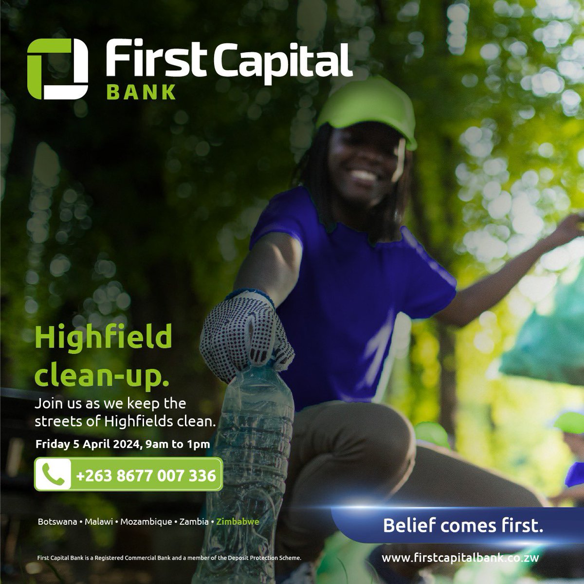We believe in keeping our communities clean. Join us as we clean up Highfields today. #beliefcomesfirst