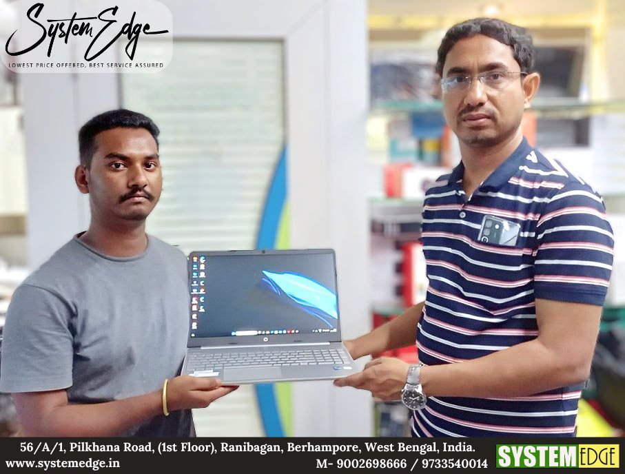 😎 Sharp mind, sharper laptop! 
👌The HP 15S-FQ5329TU is a perfect match for your brilliance. 
⚡️ Performance that goes wherever you do. 
🎉 Congratulations on the amazing buy! 🎯
☎️- 9733540014
🌐- systemedge.in
#SmartChoice #hplife
#laptop #systemedge 
#berhampore