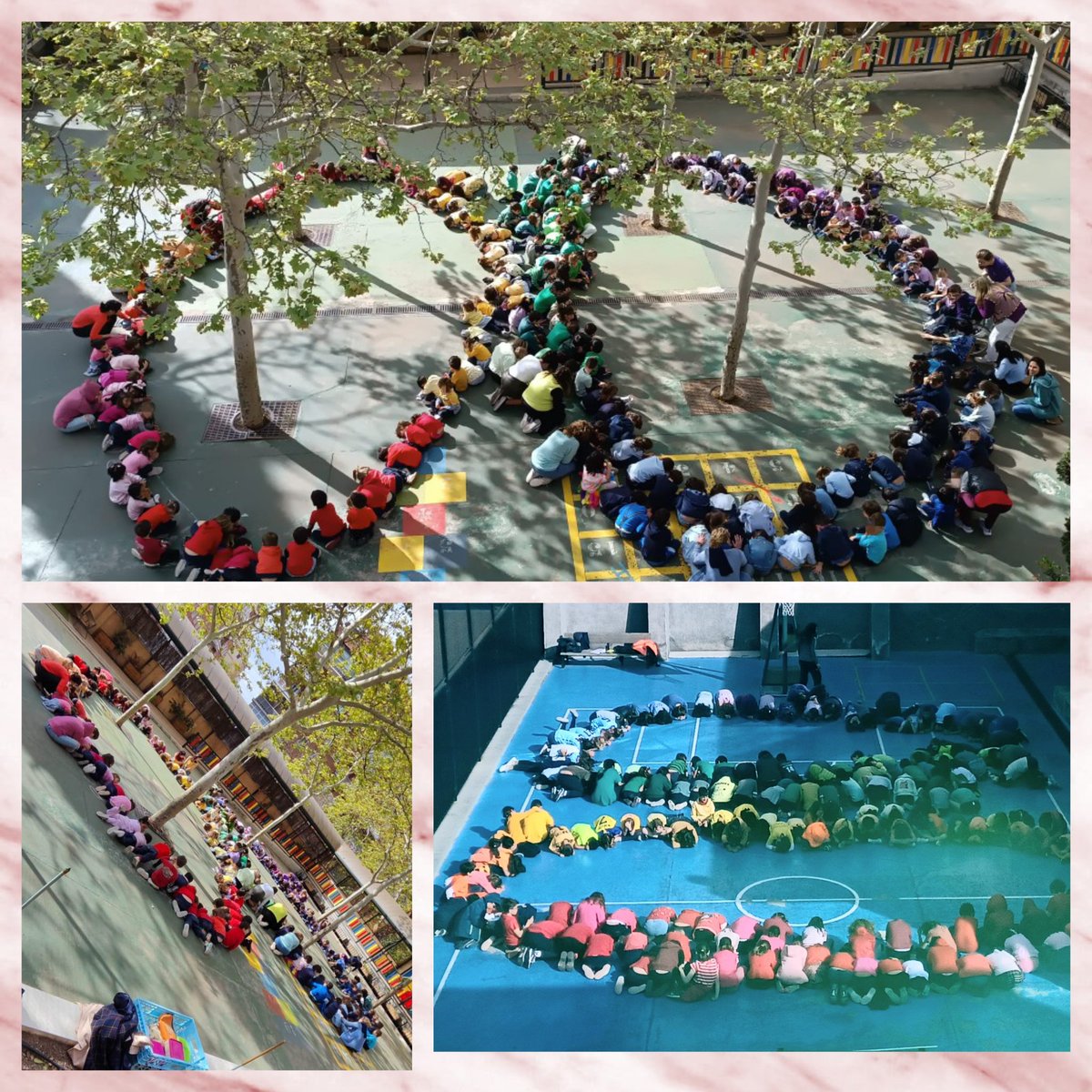 asuncion_rincon's tweet photo. ¡Que maravilla! Todos los alumnos forman el símbolo del infinito como muestra de solidaridad en el Día Mundial del Autismo. Simboliza unión, respeto y aceptación de la diversidad en el colegio. Modo creativo de sensibilizar sobre el autismo y promover la inclusión #diadelautismo https://t.co/zj8Z9LIhQT
