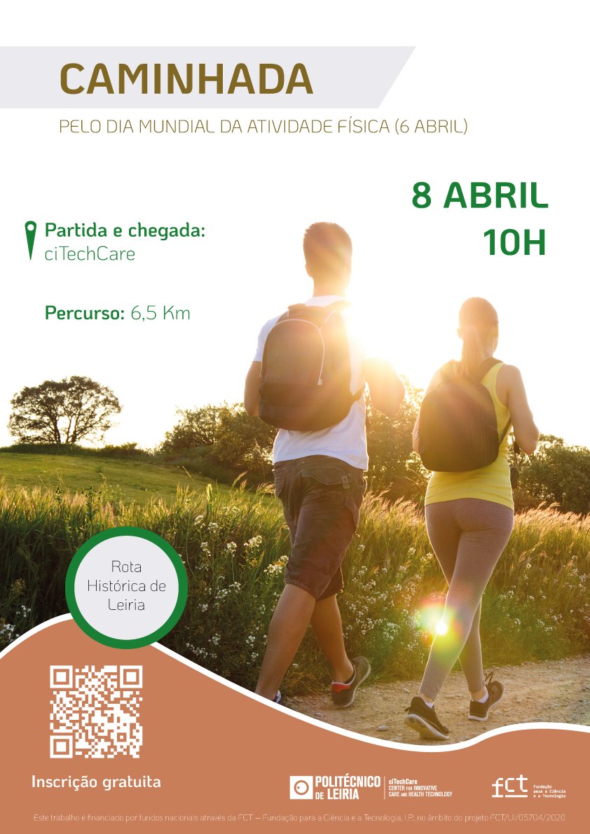 • CITECHCARE CELEBRATES WORLD DAY FOR PHYSICAL ACTIVITY •
To mark this day, ciTechCare will promote an open walk of 6.5km to the community on April 8th, at 10 am.
Sign up for free through the form: forms.gle/nw9QF6x4D8m4Rd…
