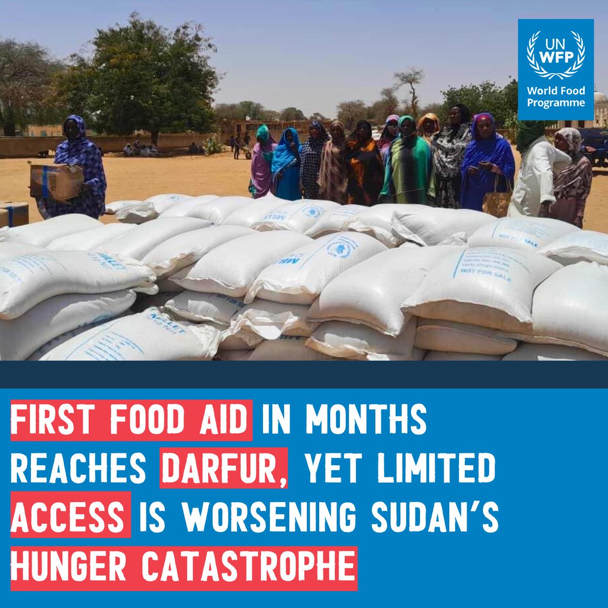 #ThisJustIn: First food aid in months reaches #Darfur Yet this is NOT enough as millions struggle to have a basic meal a day All routes & corridors MUST remain open for @WFP to ramp up life-saving assistance to vulnerable communities #NEWS Release➡️wfp.org/news/first-foo…