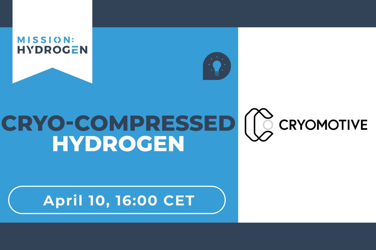 💡 "Cryo-Compressed #Hydrogen Storage and Refueling" - Join our FREE #WEBINAR on April 10: mission-hydrogen.com
#missionhydrogen #h2 #cleantech #greentech #energytransition #sustainability #future