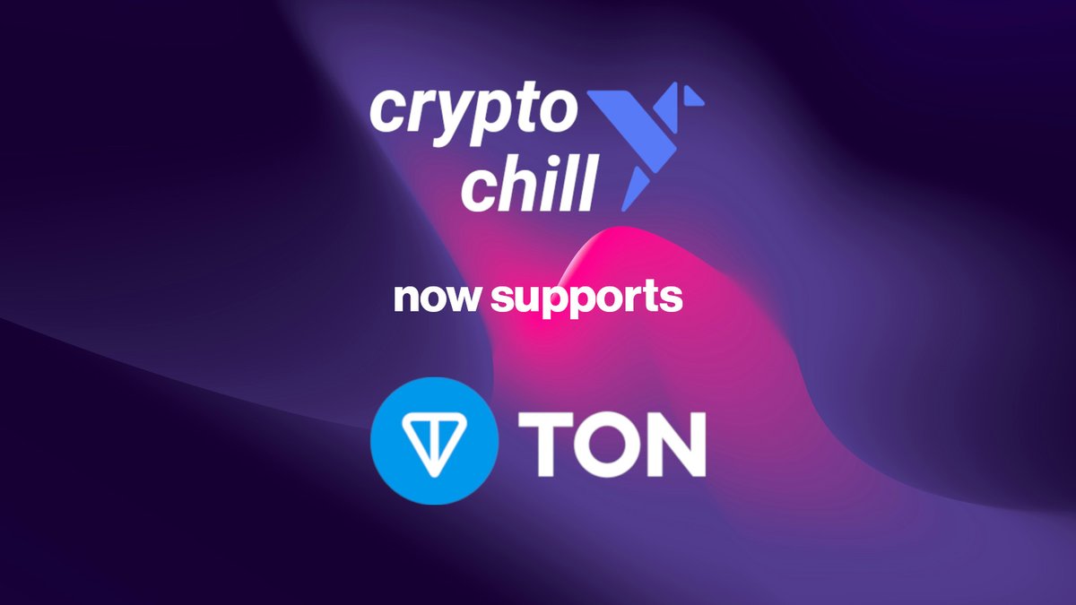 UniwireCom's tweet photo. CryptoChill now supports transactions in #Toncoin, using V3R2 and high-load smart contract based wallets for enhanced scalability. The @ton_blockchain is home to a fast-growing number of apps accessed via @telegram. See https://t.co/E7gC948KFK for more on our #TON integration. https://t.co/zV4AzznHfz