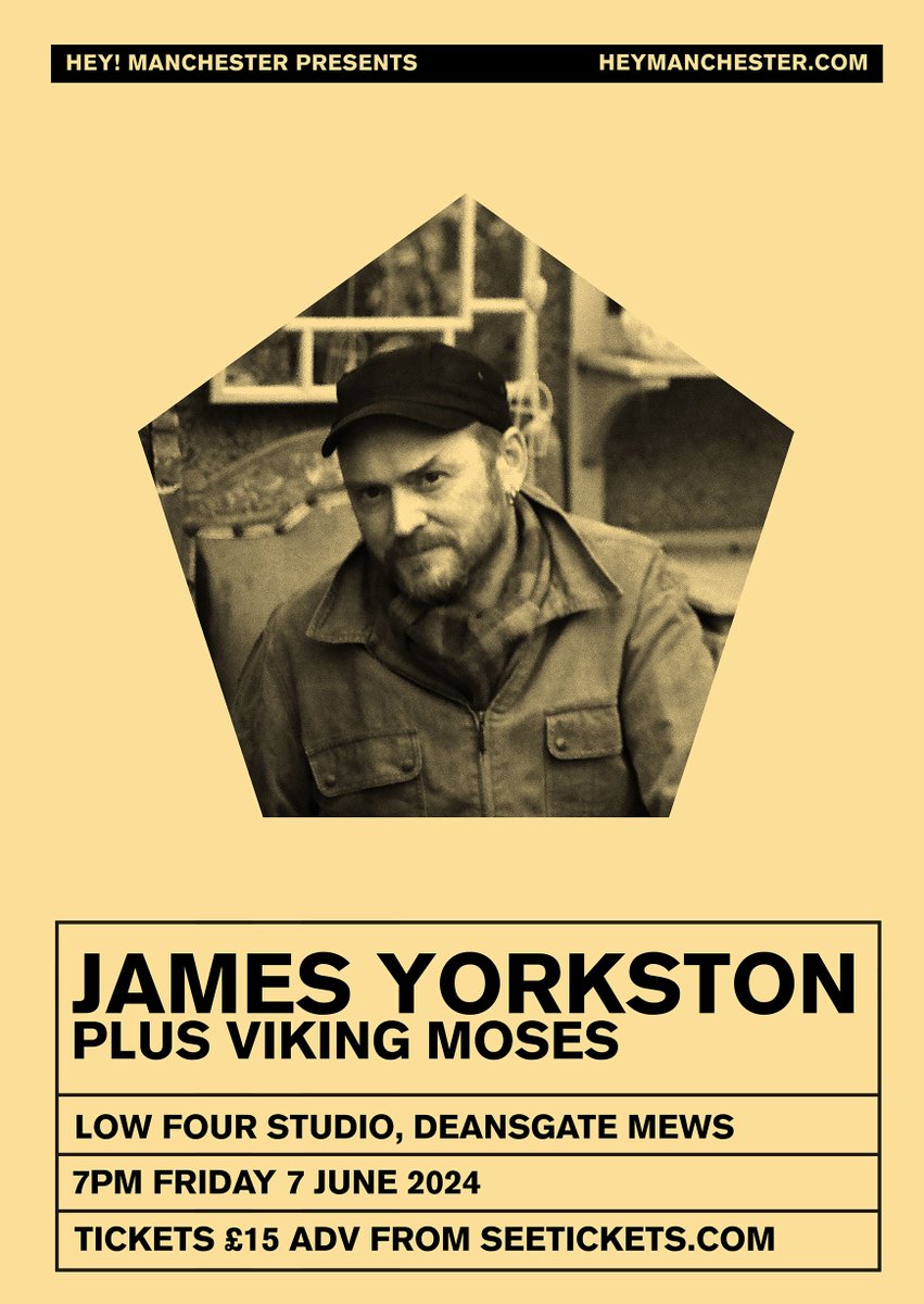 NEW SHOW: We're delighted to welcome @jamesyorkston back to Manchester! He plays an intimate show at @lowfourstudio, with special guest @VikingMoses, on Fri 7 Jun - read more and book now: heymanchester.com/james-yorkston…