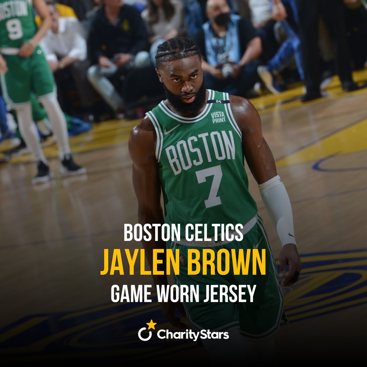 Don't miss your chance to win this exclusive piece of basketball memorabilia 🏀 A game jersey worn by Jaylen Brown in an official NBA match against the Miami Heat in 2022 🤩 Place your bid here 👉 charitystars.com/product/jaylen… 👕 #CharityStars #BostonCeltics #JaylenBrown