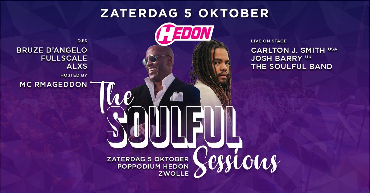 #BEVESTIGD: The Soulful Sessions komt naar Hedon. Voor de echte soul-liefhebber, een dansavond met DJ’s en The Soulful Band. Ontdek de grootste talenten uit de scene met klassiekers en nieuwe hits met SOUL! TICKETS: bit.ly/3vCYDAi