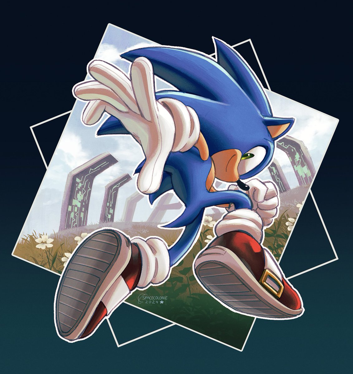 spacecolonie's tweet photo. fun pose 🦔 https://t.co/r7f01roGQ7