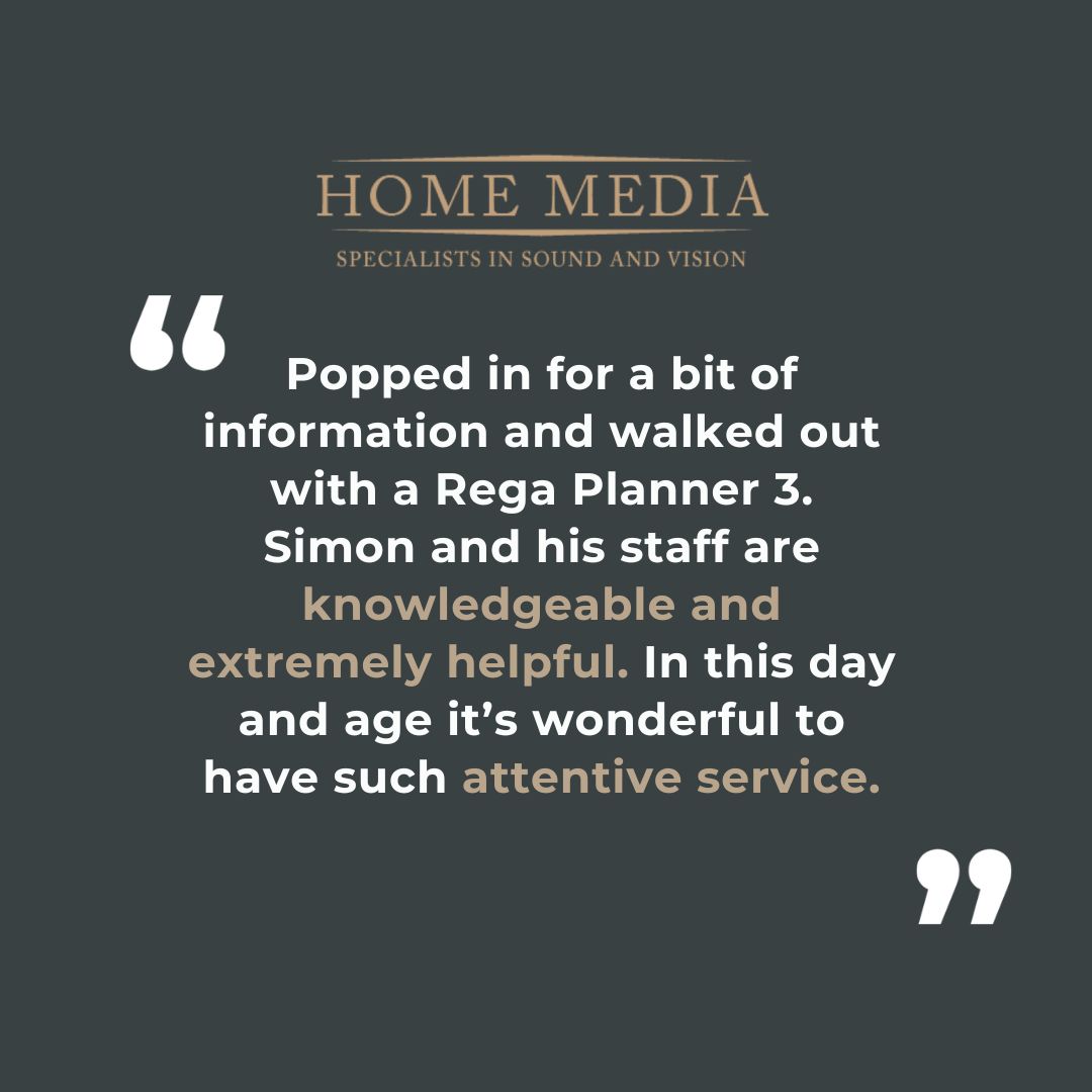Fantastic feedback from a customer! Making customers happy is at the heart of what we do here at Home Media. #HomeMedia #AudioEquipment #CustomerSatisfaction #Kent