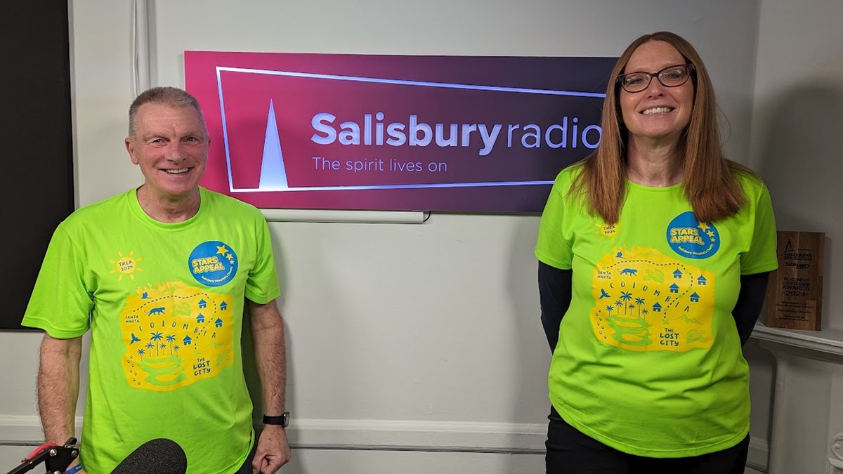 It was great to have Lynne Rose and Colin Ford in for a chat this morning. In a couple of weeks, they set off for Columbia and a trek to The Lost City in support of @StarsAppeal Hear them on Salisbury Radio just after 3 pm this afternoon. #localradio #community #charity