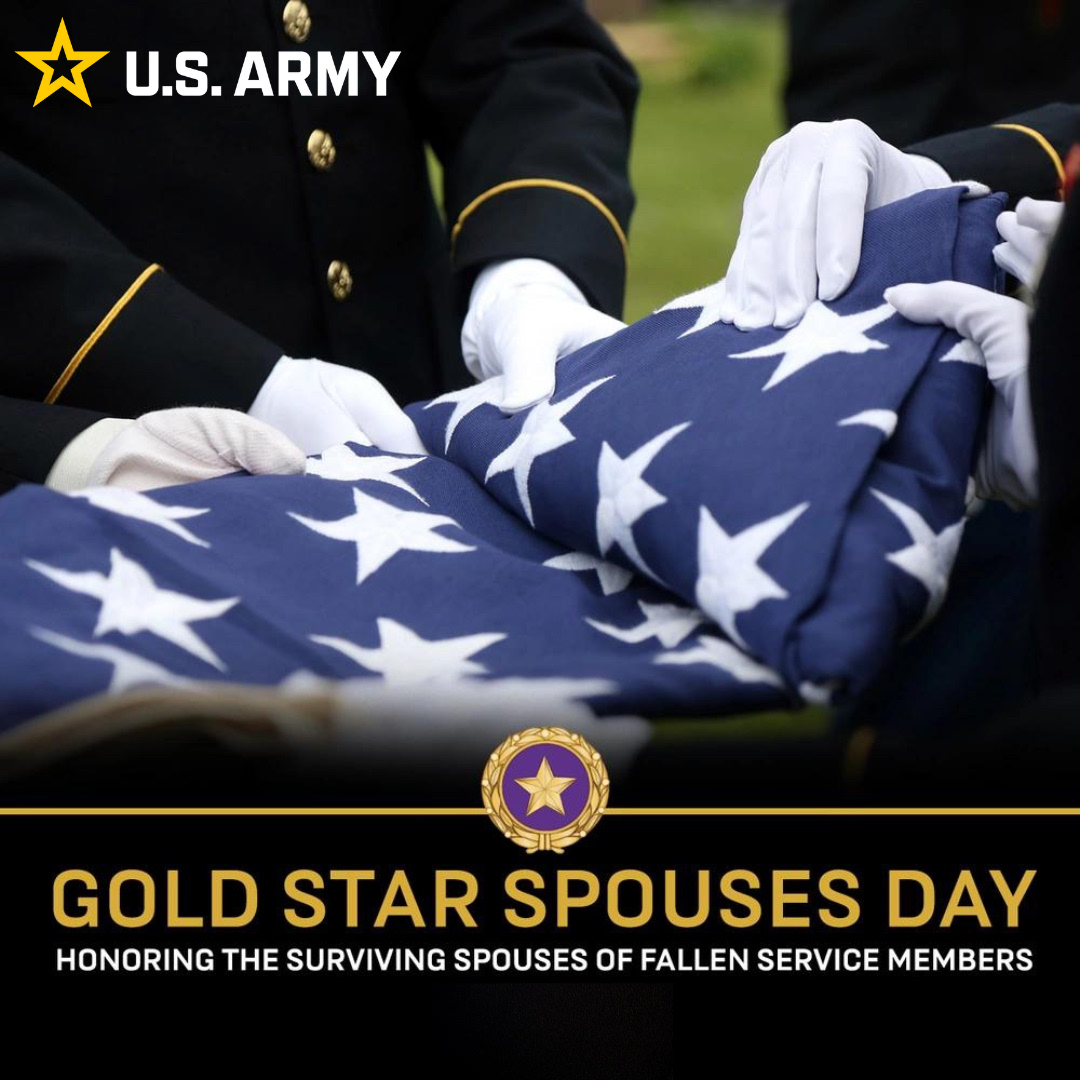 On April 5, we honor surviving spouses of fallen service members. #GoldStarSpouses will always be a part of the Army Family. We thank you for your ultimate sacrifice. For more info on Survivor Outreach programs visit army.mil/goldstar #GoldStarSpousesDay @usarmy @tradoccg