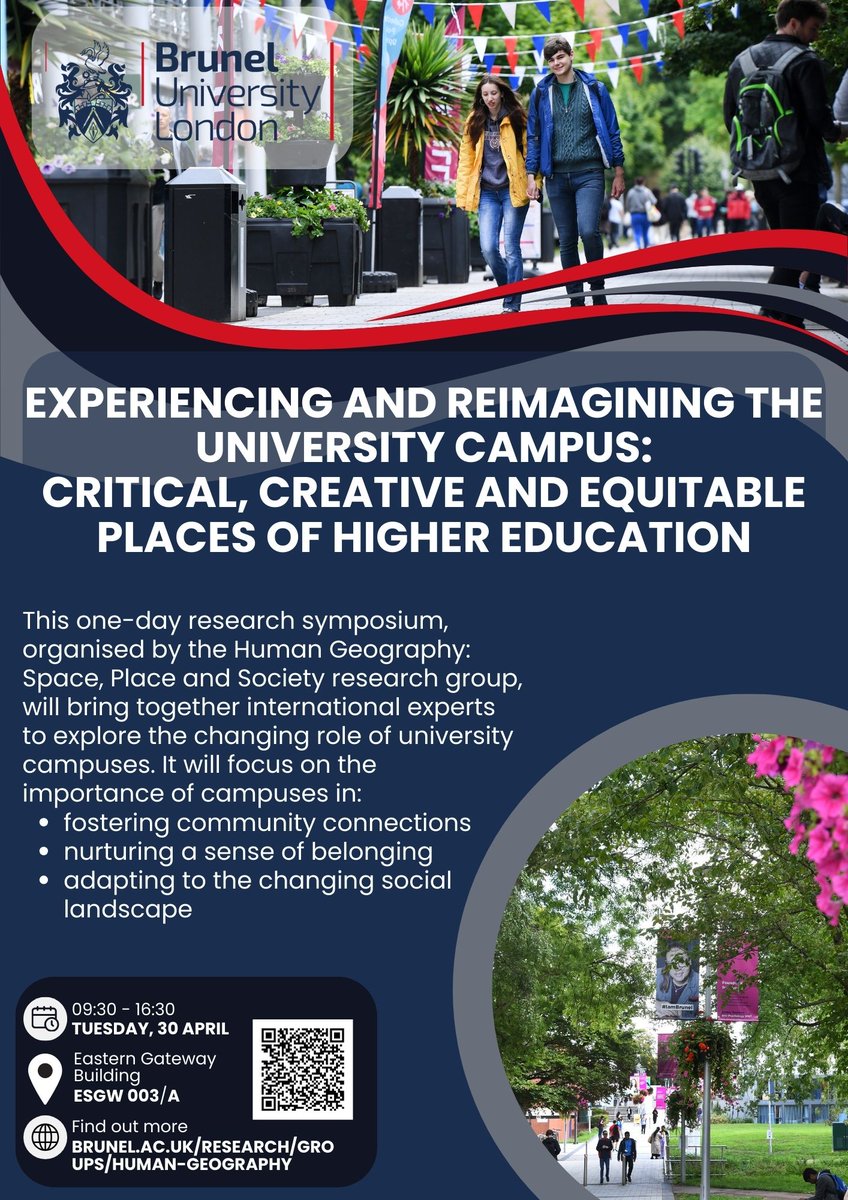 UCL Urban Laboratory (@uclurbanlab) on Twitter photo Urban Lab's <a href="/DrClareMelhuish/">Clare Melhuish</a> will speak on the changing role of the university campus in a transforming society at a <a href="/Bruneluni/">Brunel University of London</a>-hosted research symposium on 30 April.
Find out more: brunel.ac.uk/news-and-event⦠Urban Lab's <a href="/DrClareMelhuish/">Clare Melhuish</a> will speak on the changing role of the university campus in a transforming society at a <a href="/Bruneluni/">Brunel University of London</a>-hosted research symposium on 30 April.
Find out more: brunel.ac.uk/news-and-eventā¦
