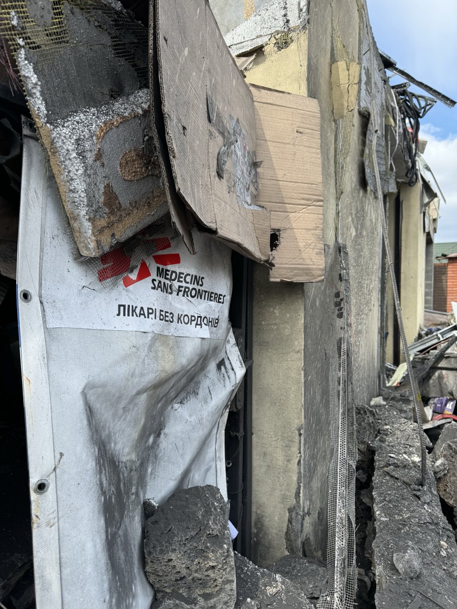 MSF condemns this attack on the office which supports its emergency medical humanitarian assistance to people in the Donetsk region. #MSF calls for protection of its facilities, civilians, humanitarian aid workers, and health care.
